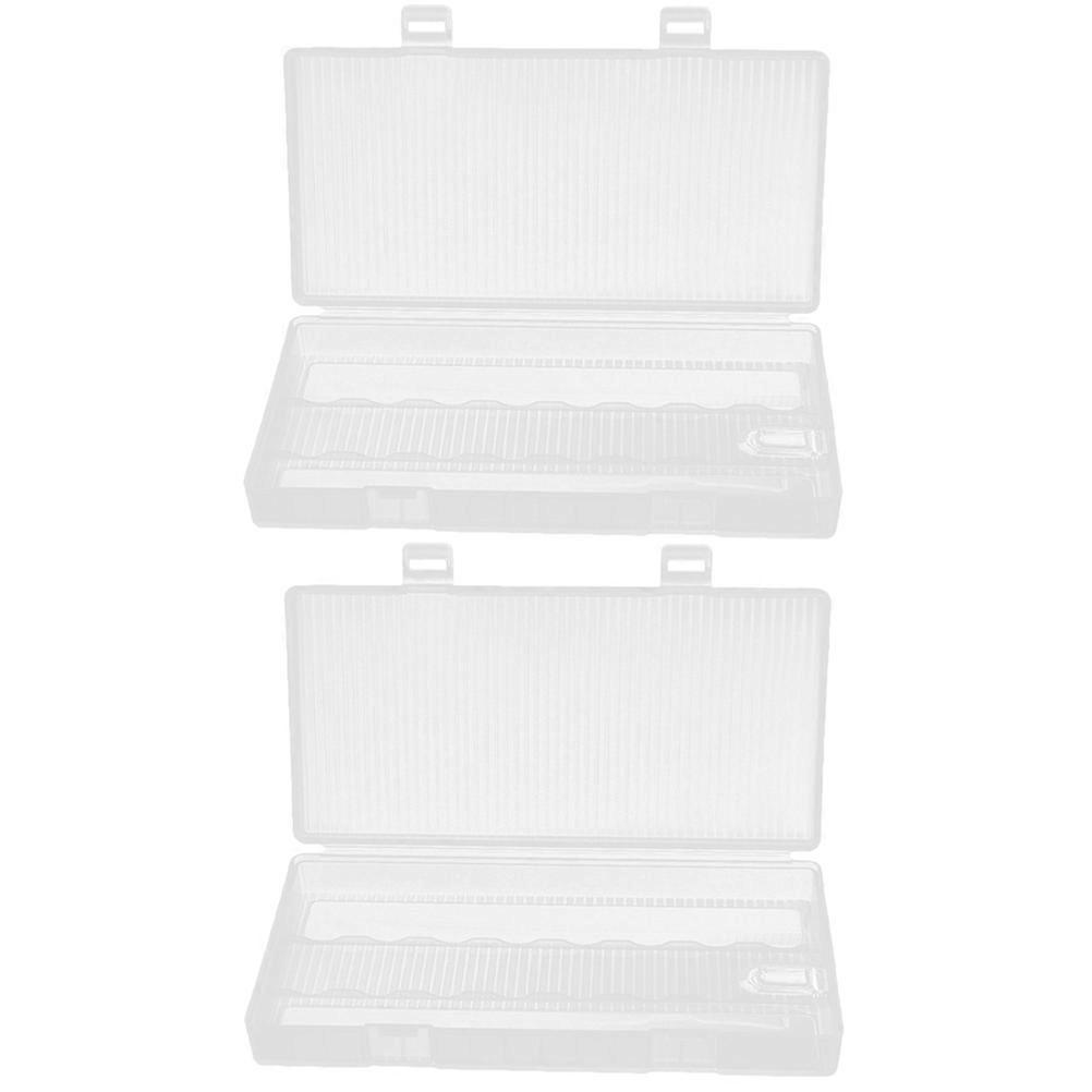 Organizer Box for Storage 2Pcs Transparent Plastic Case Holder