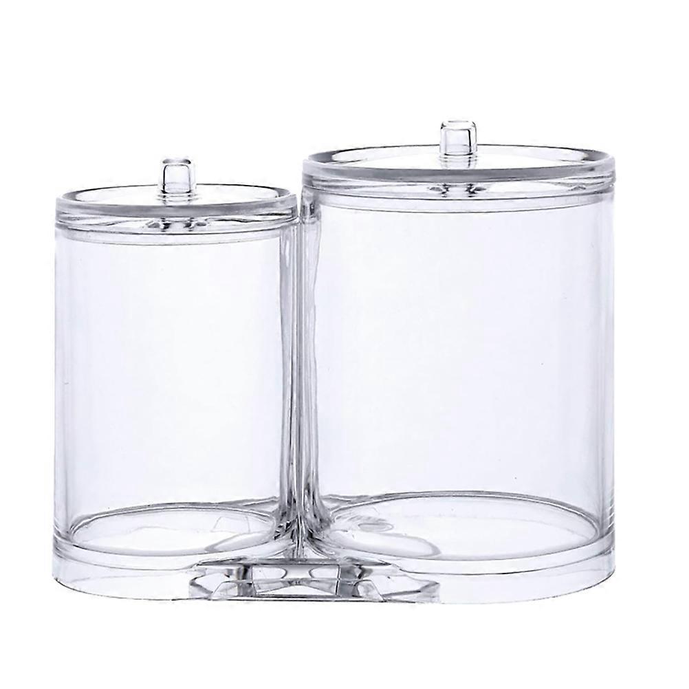 Makeup Storage Container Transparent Cotton Swab Box for Storage 3Pcs