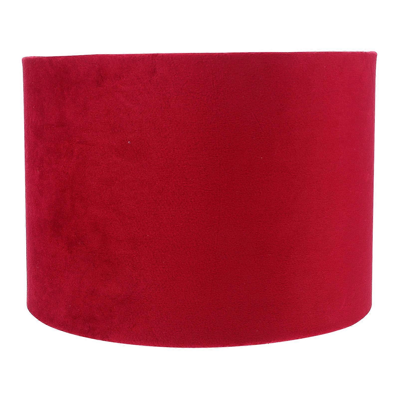 Practical Lampshade Velour Table Light Cover for Decor 2Pcs Red Cloth