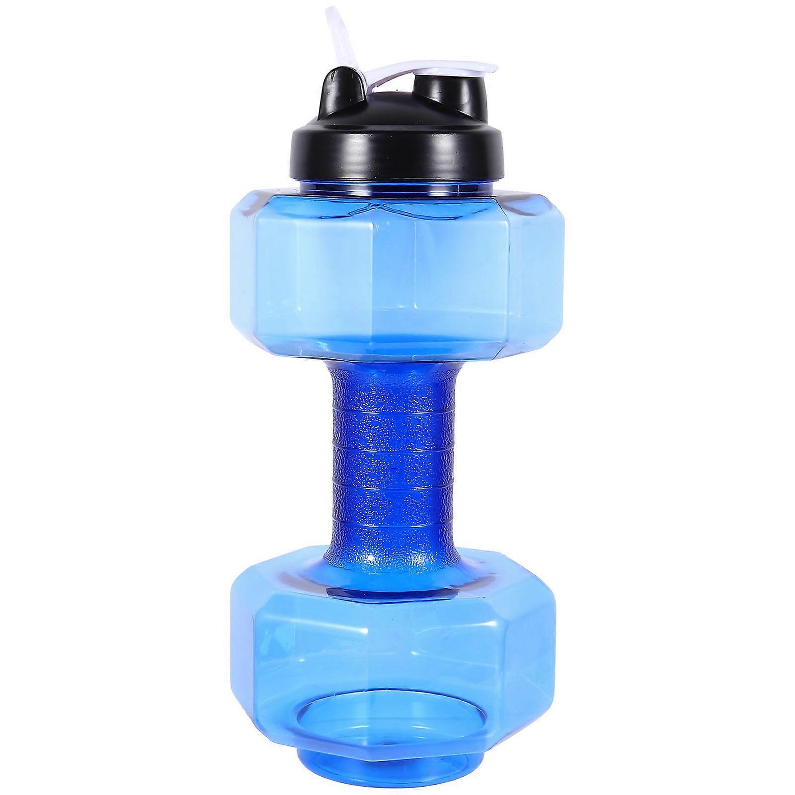 Workout Bottles For Men Dumbbell Shape Water Bottle Drinking Storage Large Capacity PET 2600ML 1Set