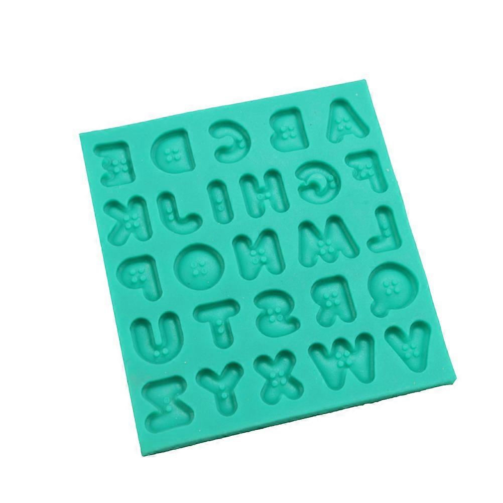 Chocolate Mold Button Letter Shape Silicone for Baking Use 3Pcs