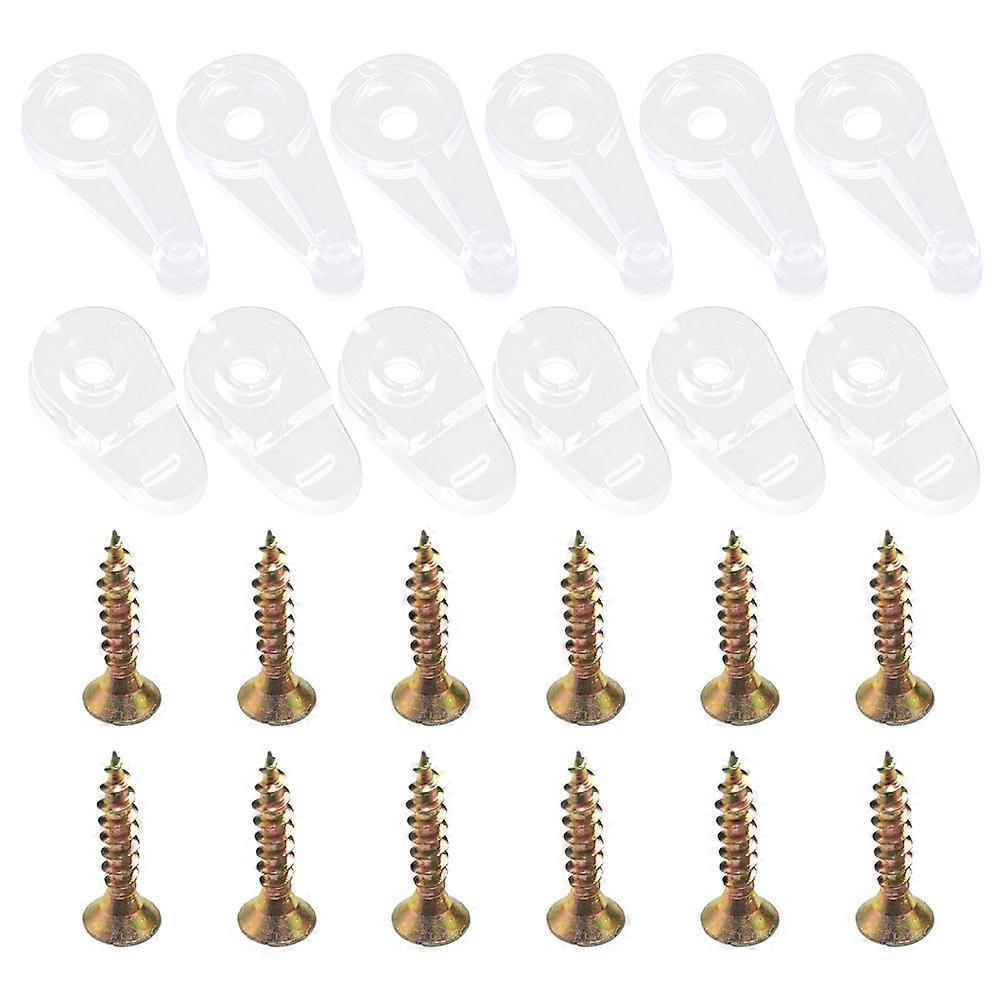 Glass Clips with Screws for Fixing 240Sets Plastic Clips Mirror and Cabinet
