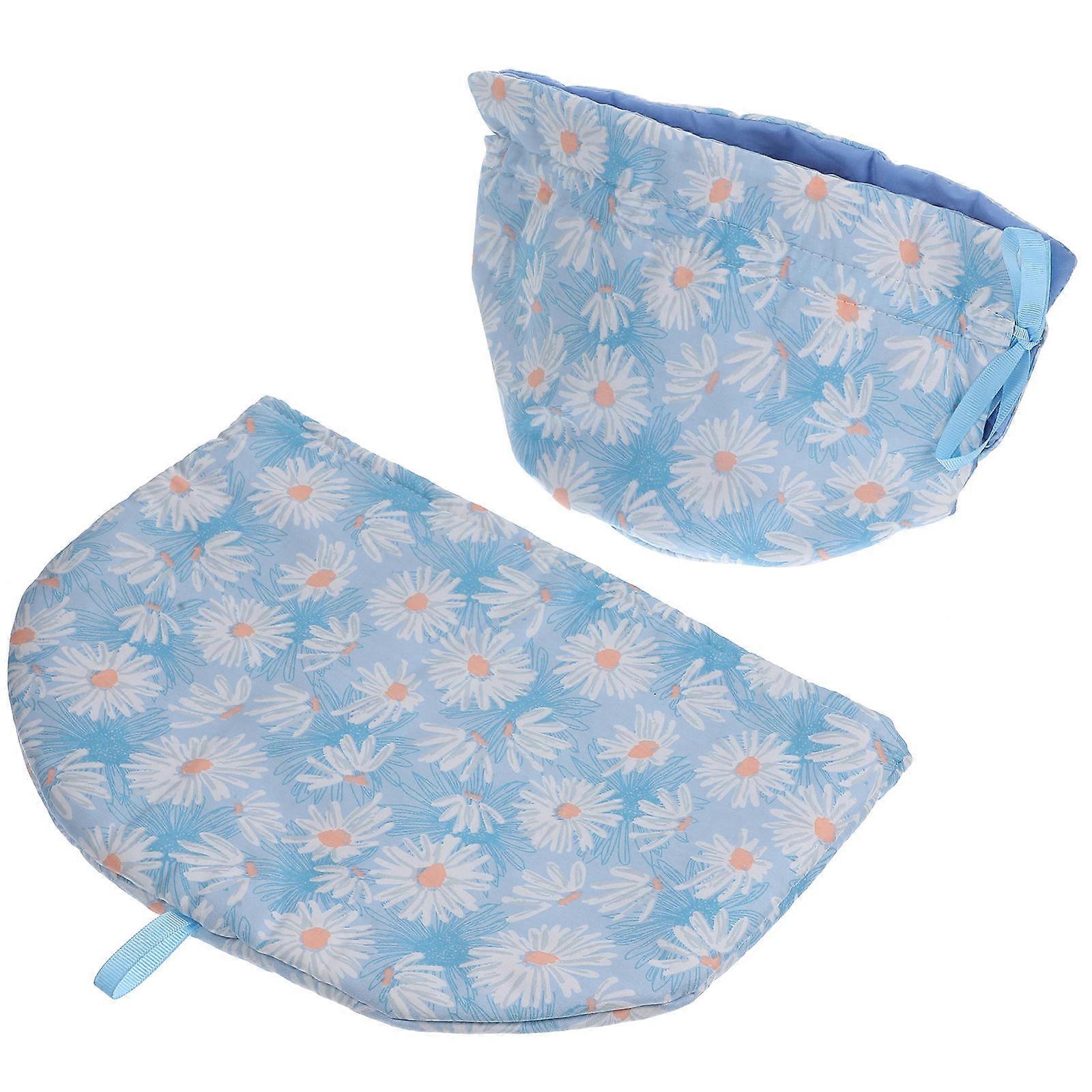 Cotton Teapot Warmer Cover Insulation Dustproof For Tea Pots Sky-Blue Simple Design 1 Set