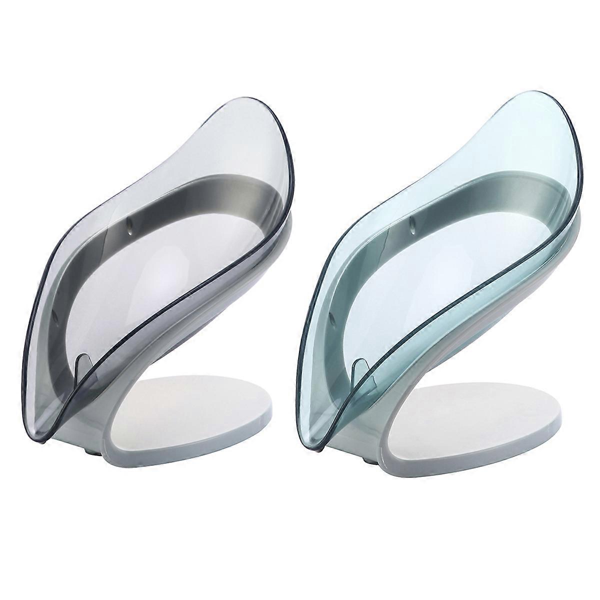 Soap Dish Leaf Shaped Holder for Storage 6Pcs Soap Brush Box