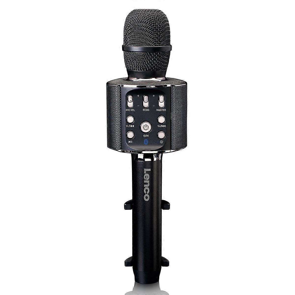 Bluetooth® Karaoke microphone with speaker & lighting Black