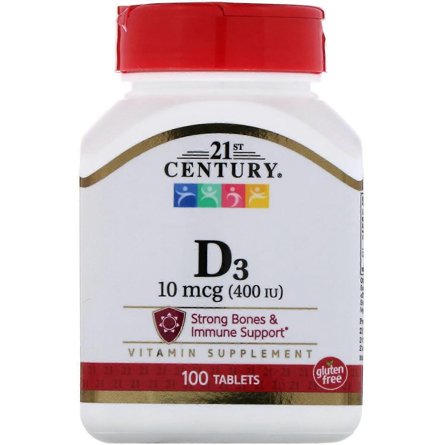 21st Century, Vitamin D3, 10 mcg (400 IU), 100 Tablets