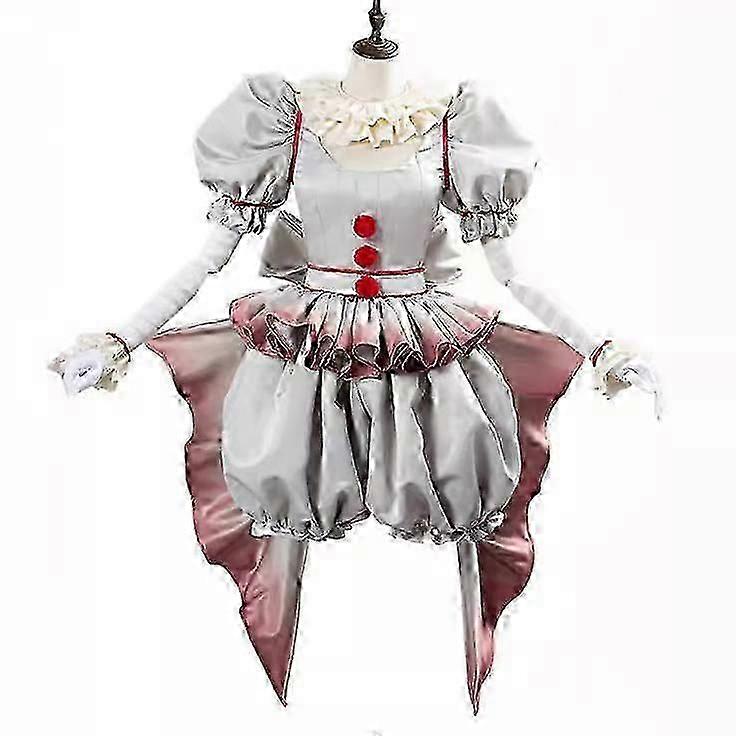 Women's Horror Clown Costume for Halloween Cosplay Carnival Party Fancy Dress - FKB