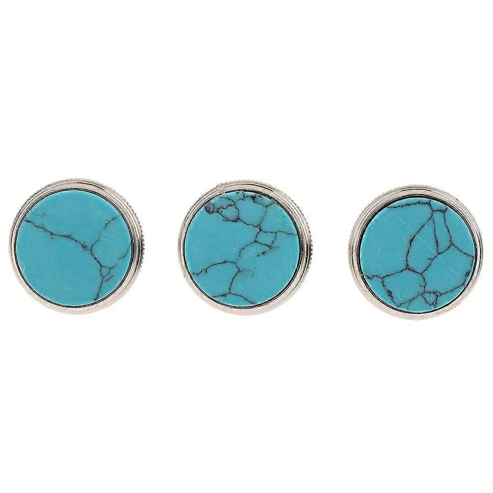 3 Pcs Buttons Valve Finger Trumpet Cap Screw Cover,Light Blue