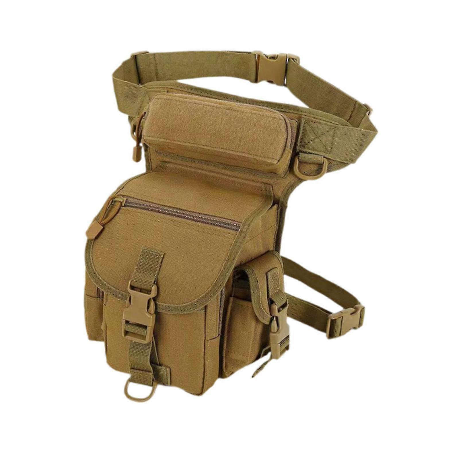 Utility Pouch for Riding Leg Bag With Side Pocket Design Khaki