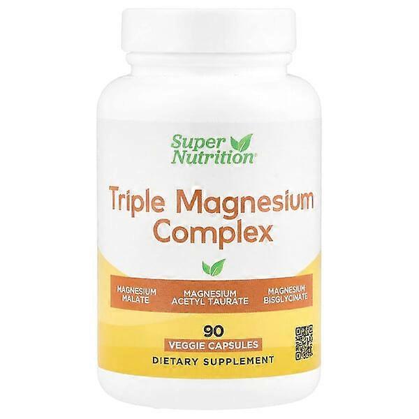 Super Nutrition, Triple Magnesium Complex, 90 Veggie Capsules (70 mg per Capsule)