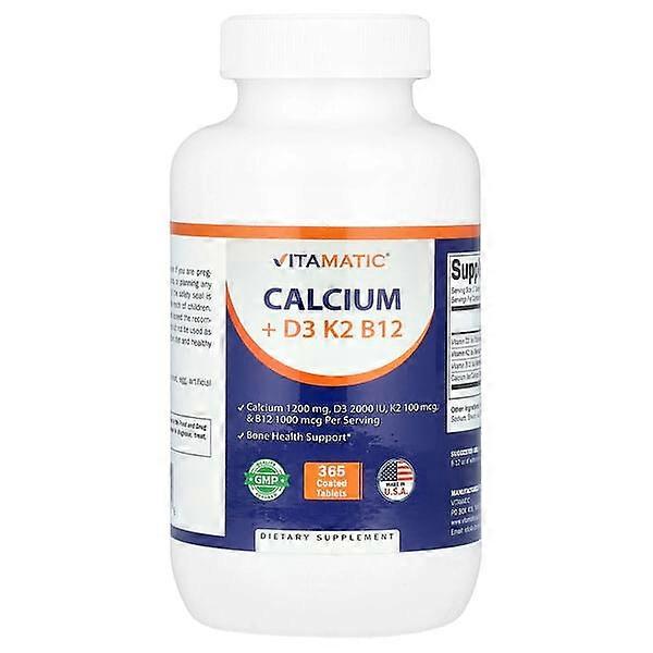 Vitamatic, Calcium + D3, K2, B12, 365 Coated Tablets