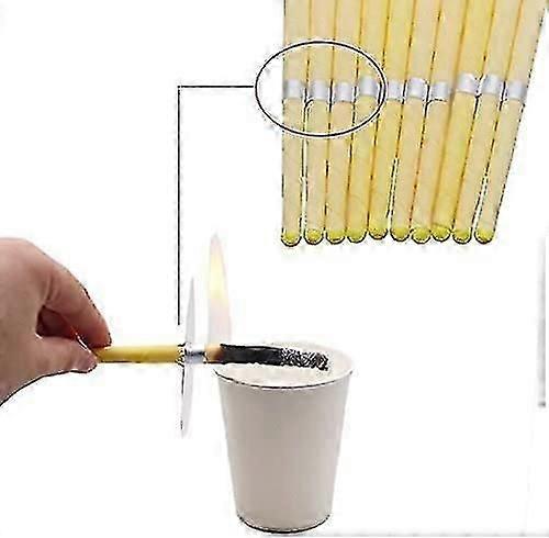 Ear Candles 10 Pcs - Natural Ear Candles Beeswax Candling Cones With 5 Protective Disks And 5 Cotton Swabs