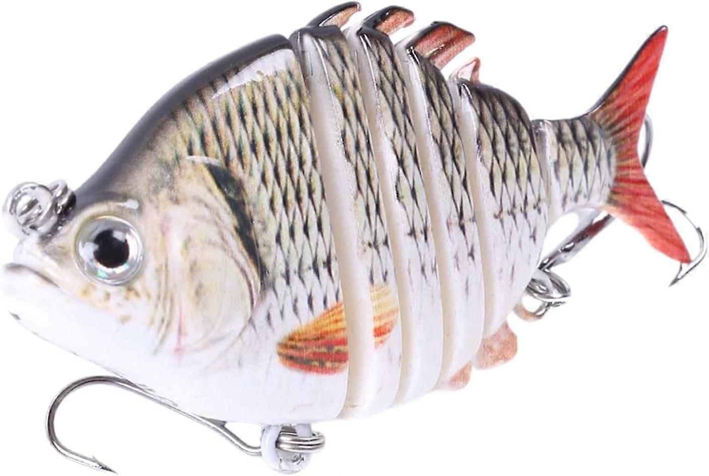 Fishing Bait Artificial Lure, MultiJoint Swimbait With Hook, Colorful Trout Bait For All Water Layers, Size 5