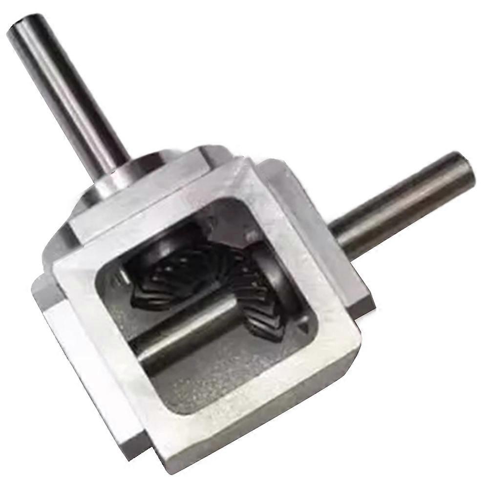1:1 Cross Commutator Right Angle Drive Gearbox 1M 20T 8MM Spiral Bevel Gear Reducer Single-Output