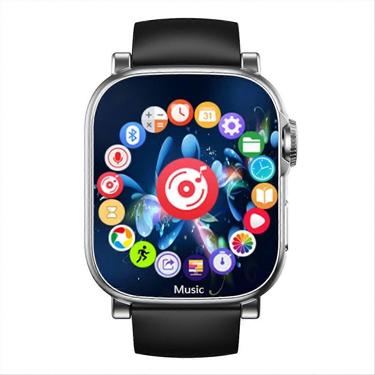 MP3 Player Watch BT 5.4 Touch Screen Music Player Built-in Speaker Voice Recorder for Sports Runnin