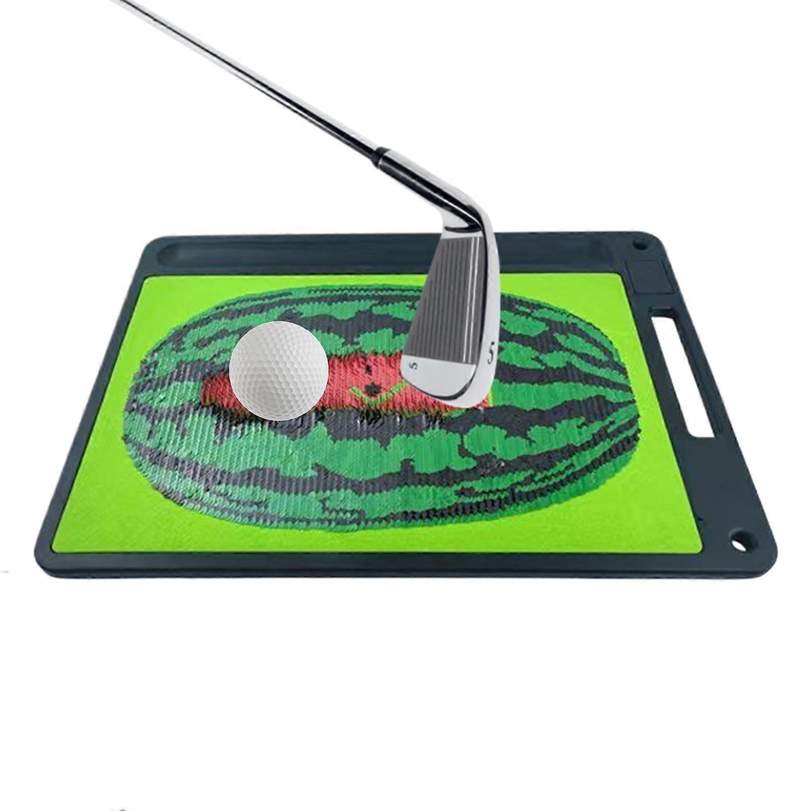 Golf Turf Practice Mat With Swing Path Feedback And Indoor Use Swing Pad Training Exerciser For Pros And Beginners