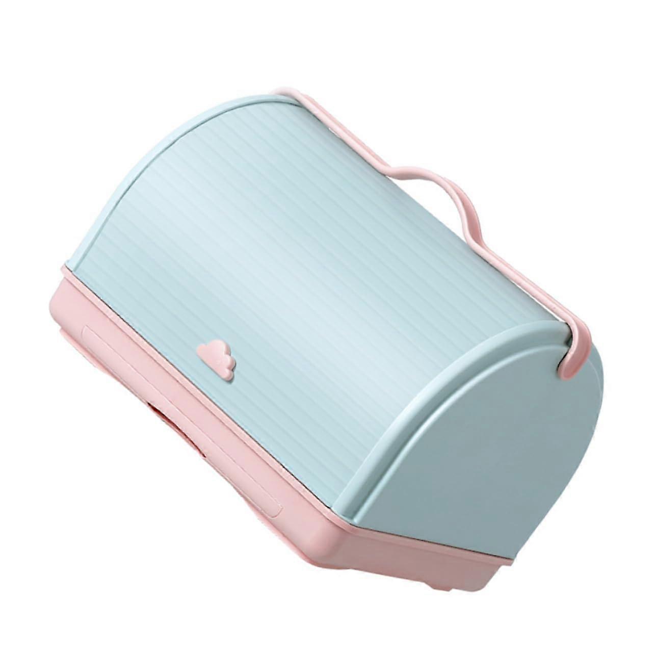 Bottle Storage Box With Seal Lid And Detachable Drainer Tray For SkyBlue Dustproof Cup Drying Rack Nursery And Kitchen