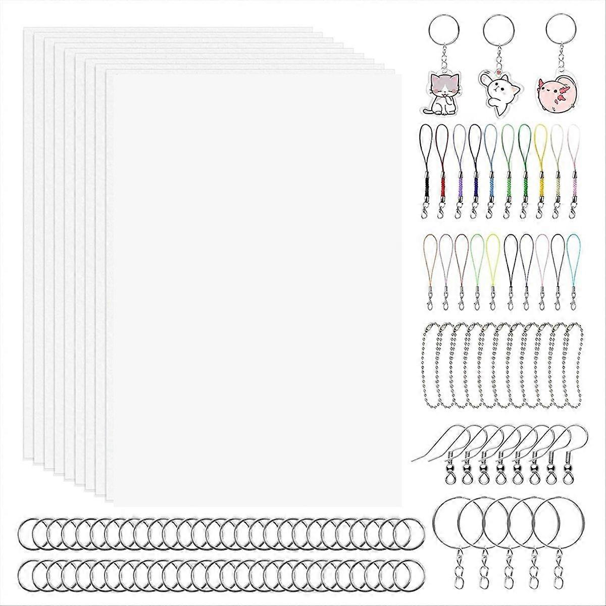 170 PCS Shrink Plastic Sheets Kit, Paper, 21x29cm