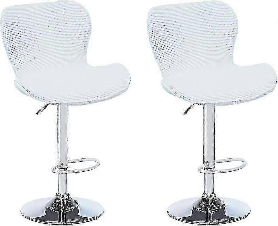 Set di 2 sgabelli da bar con bancone elasticizzato, sedie da bar girevoli jacquard
