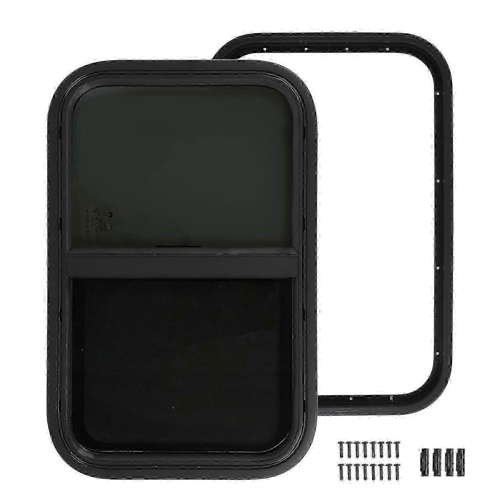 Rv Window Horizontal Vertical Rounded Slid With Insect Nets Drain Hole For 645x415mm Motorhome Engineering Vehicles