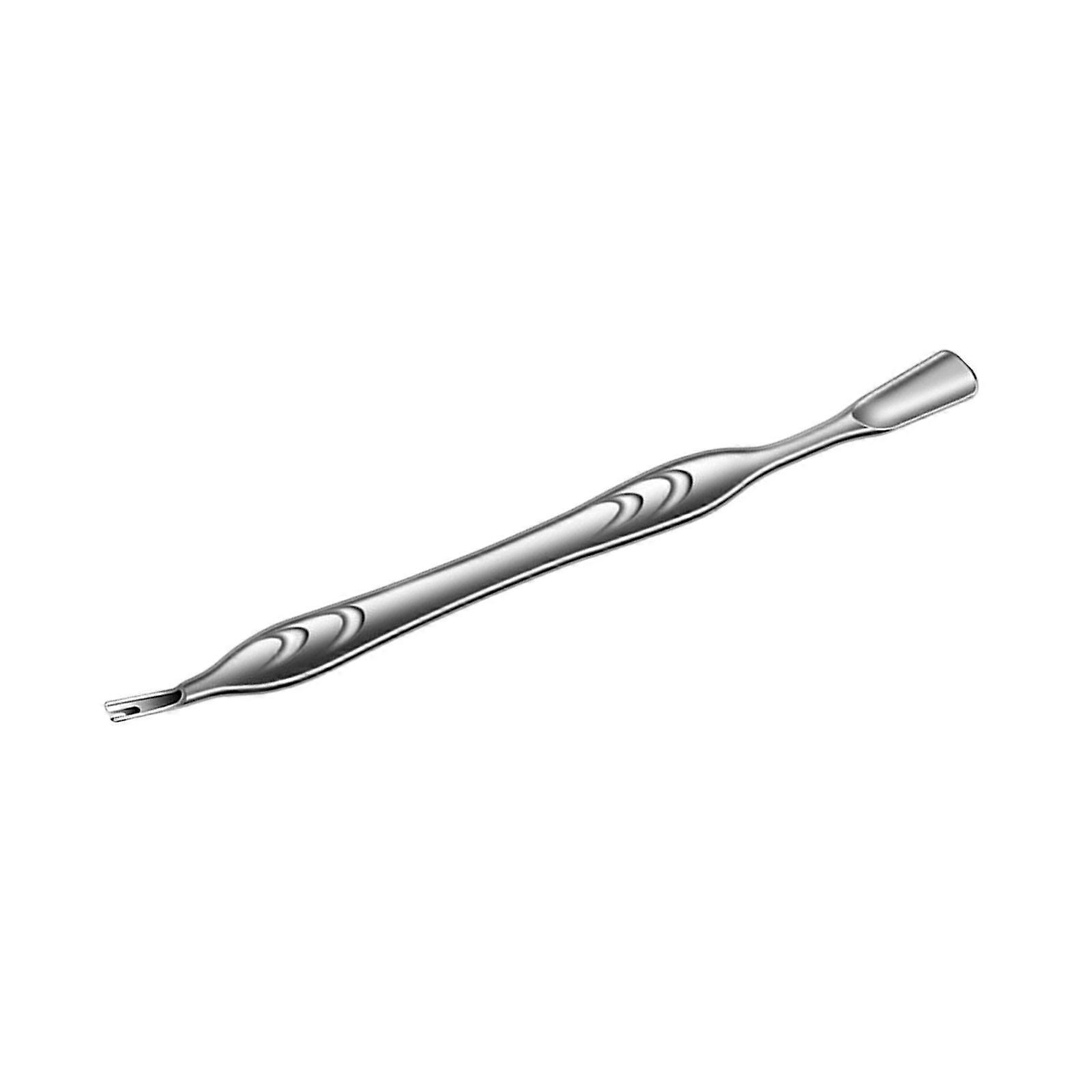 Compact Cuticle Pusher Tool For Home And Salon Use With Easy Grip Handle For Precise Pedicure Applications Trimming  Silver