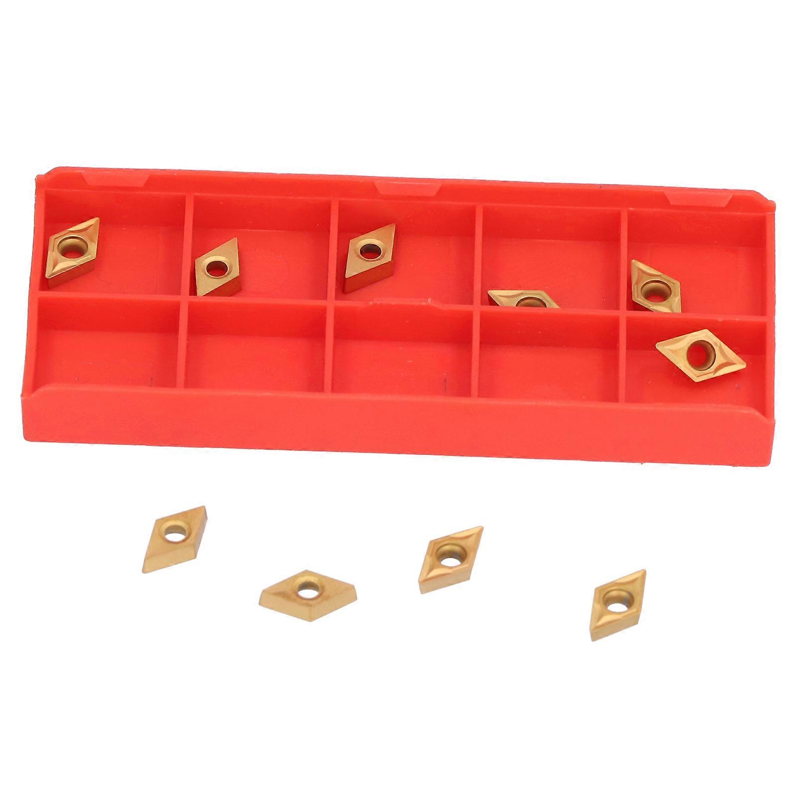 10Pcs Cutter Inserts Carbide CNC Milling Turning Cutting Blade Tools DCMT070204 for SDJCR