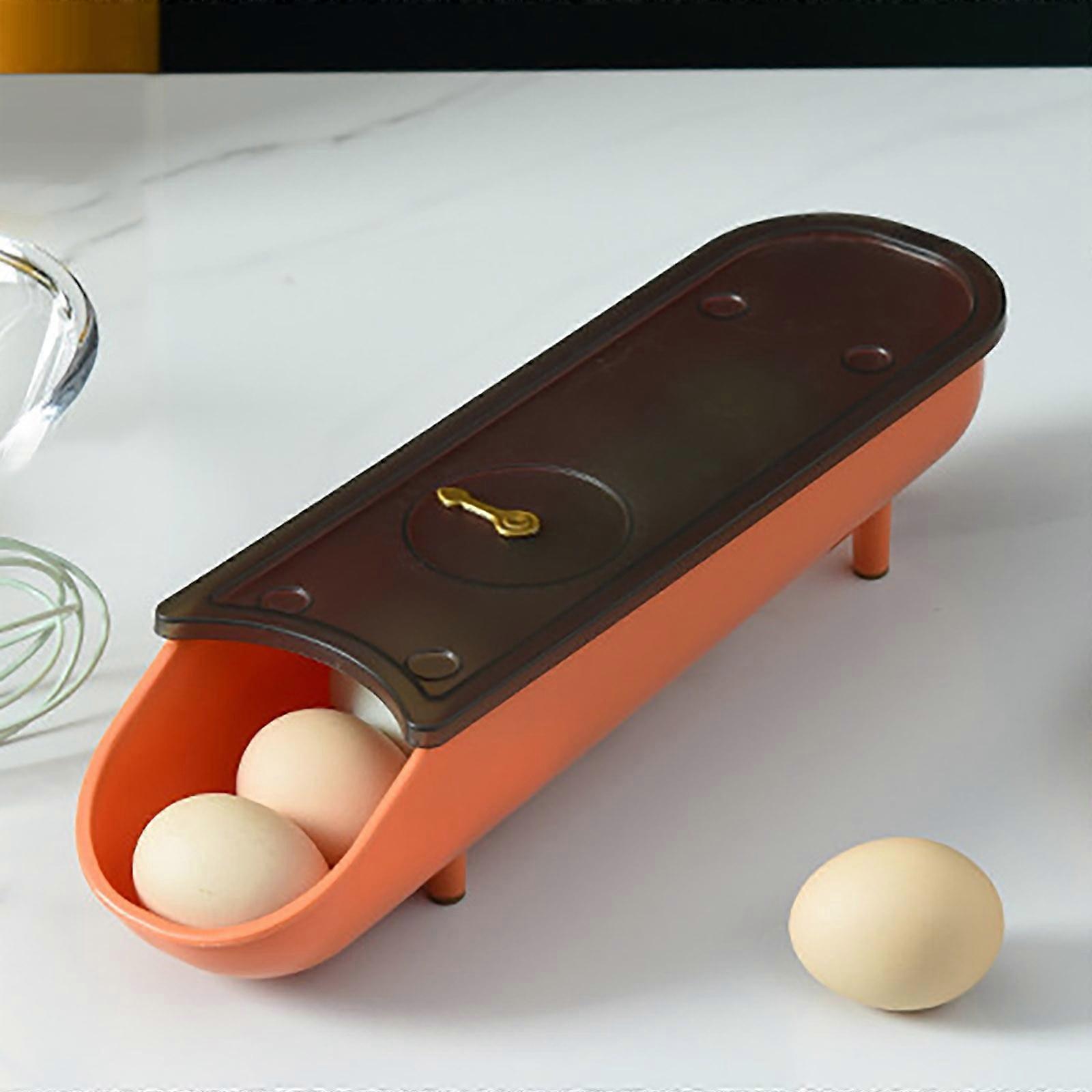 Uclet Food Storage Refrigerator Egg Freshness Storage Box Egg Tray Drawer Kitchen Egg Box Can Be Multi Layer Stacked Rolling Timer Egg Carton
