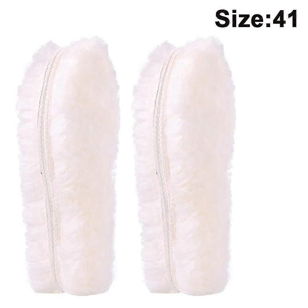 Fuzzy Sheepskin Insole, Warm Thick Fluffy Lambswool Inserts  37