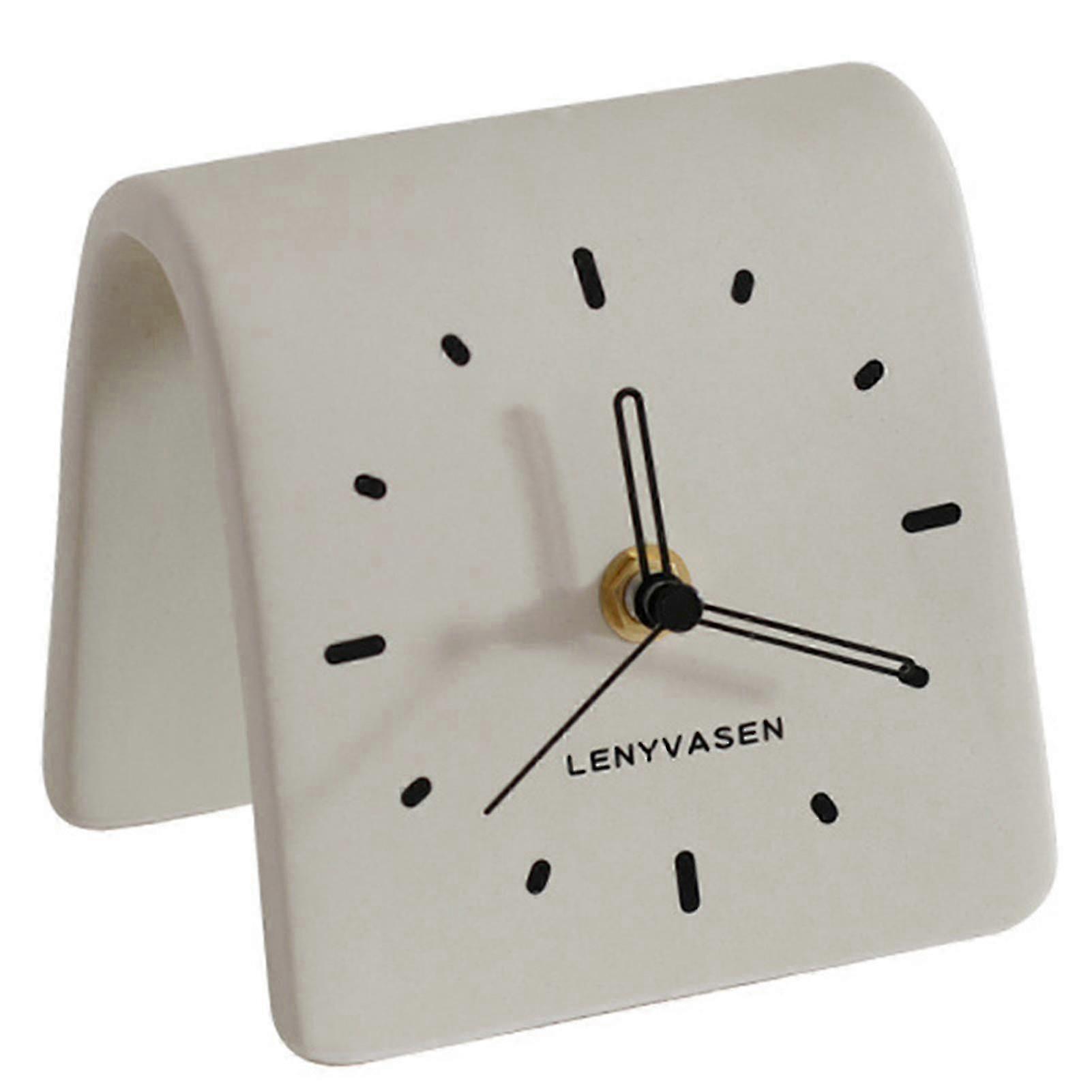 Analog-Quartz Desk Clock Mini-Analog Modern Shelf Desk Mantel Clock for Kitchen