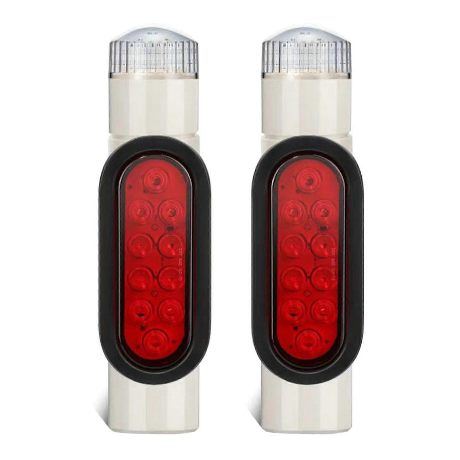 Multiple Purpose LED Trailer Guide Light Weatherproof Housing Turn Brake Position Signals Quick Fixing For Marine Use  White