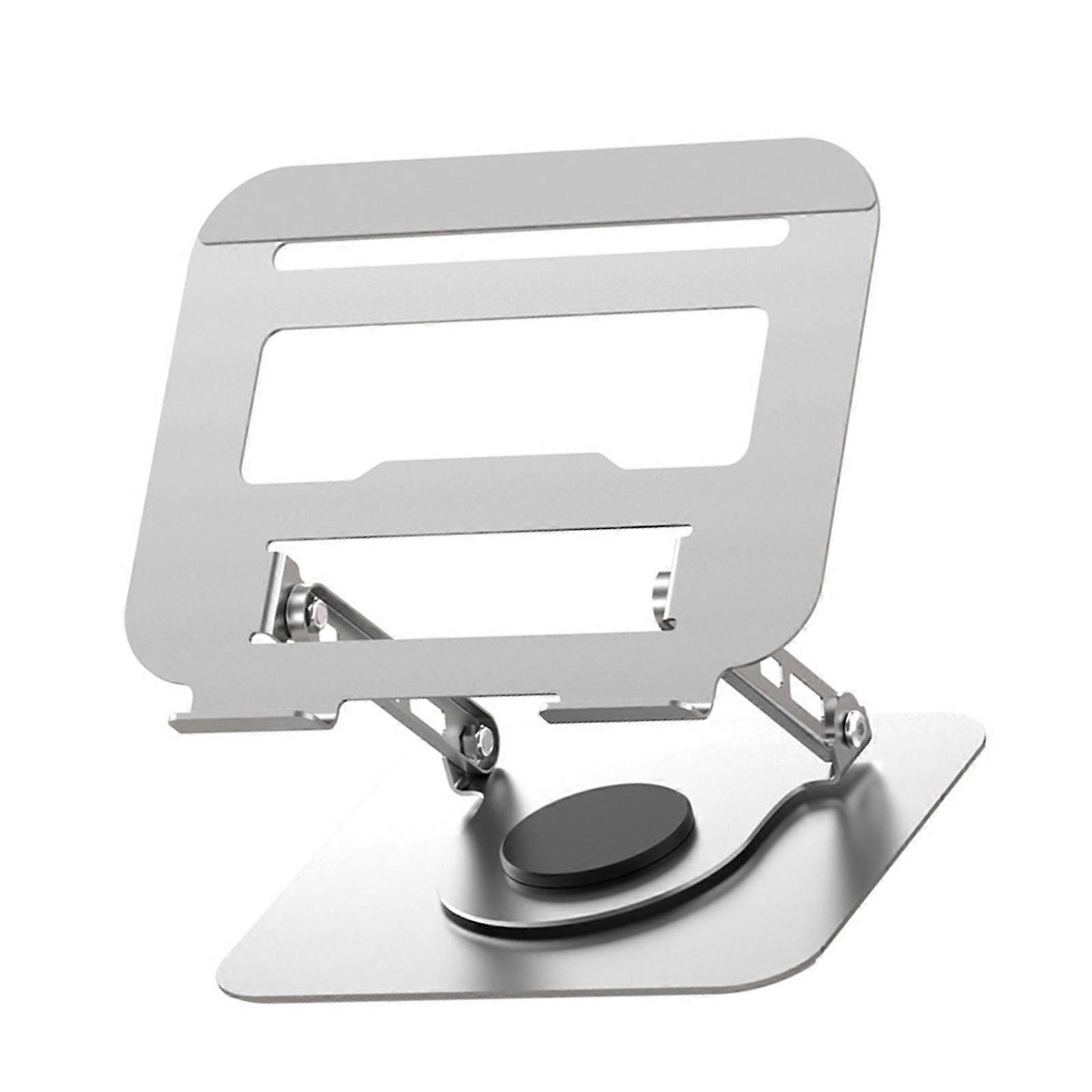 Foldable Tablet Bracket Stand Portable Laptop Bracket Heat Dissipation 360 Degree Rotatable Adjustable Stand for Laptop  Silver