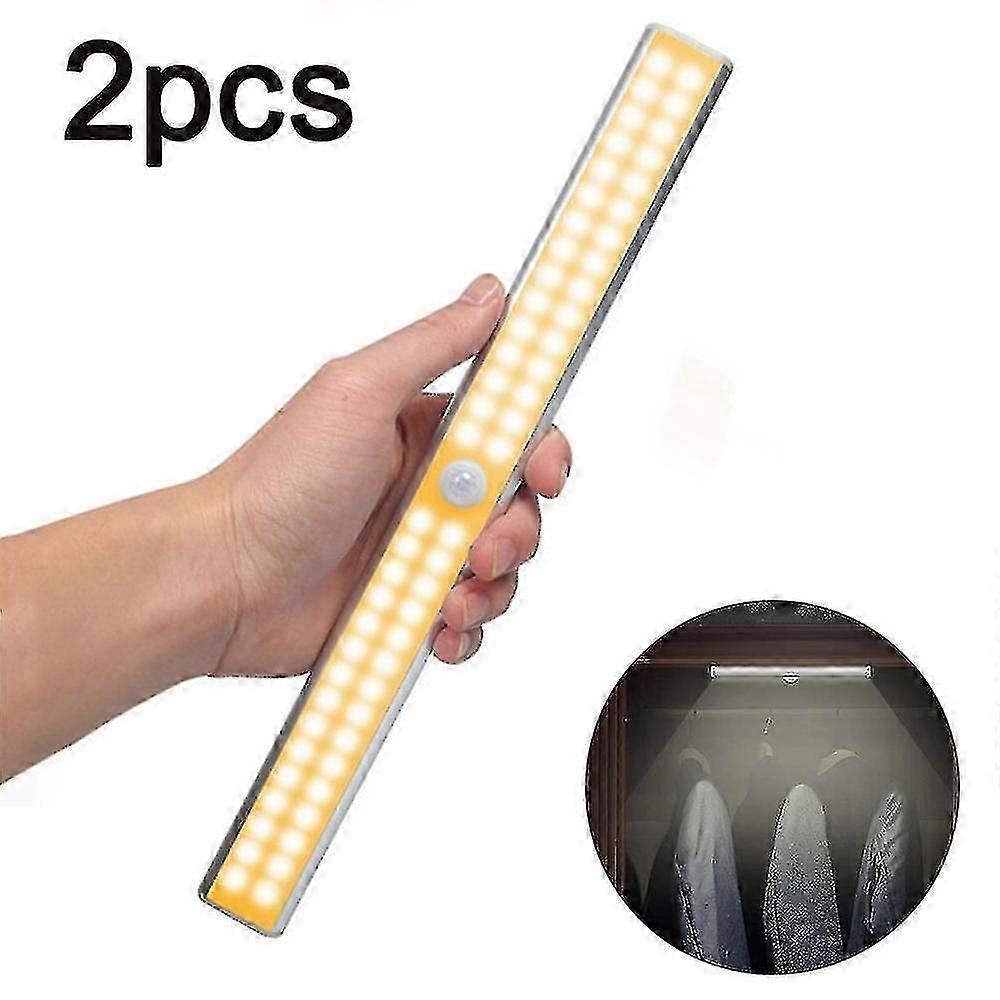 2 Pack Led Closet , 60 Led Recharable Mot Sensor