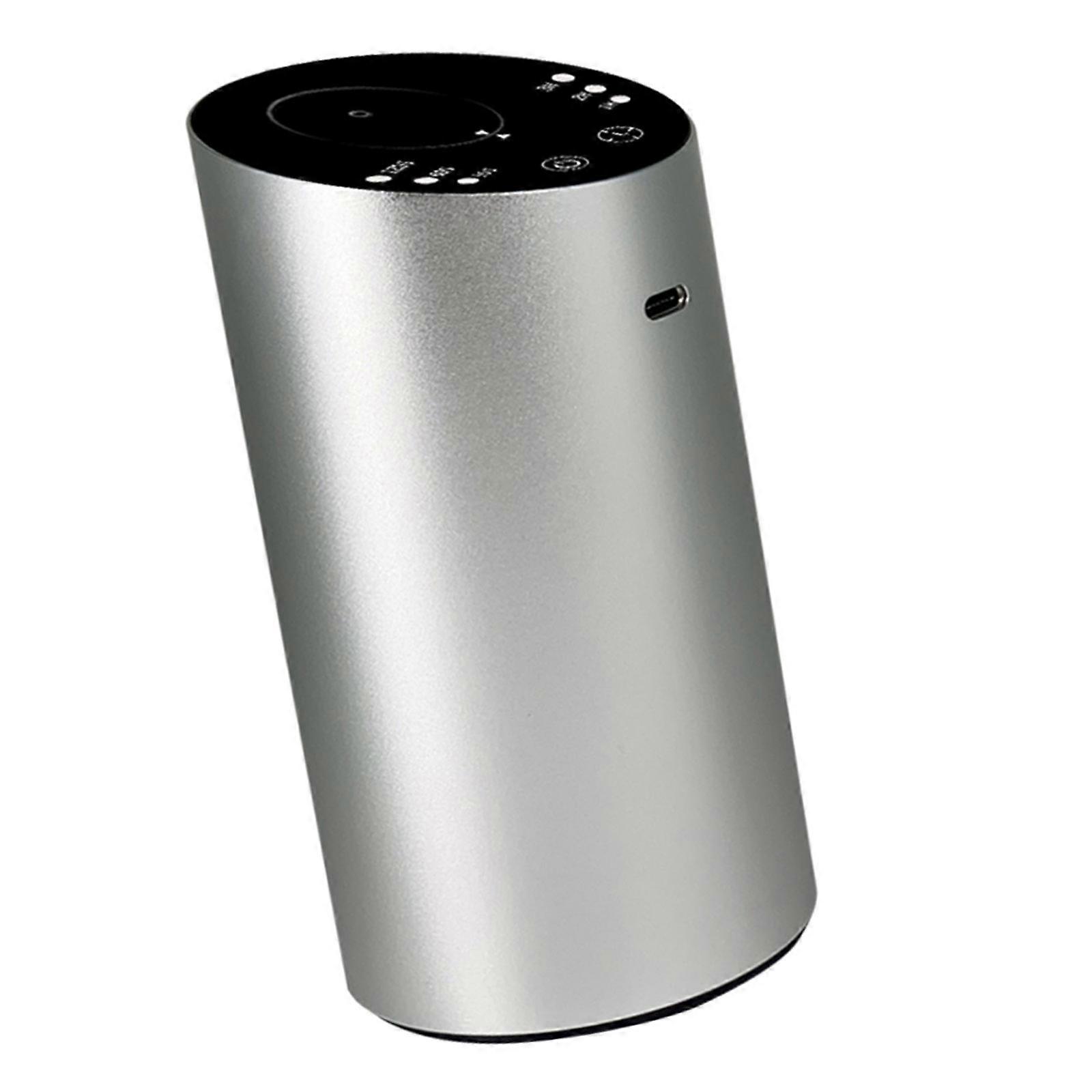 Small Aromatherapys Diffuser with Automatic Scent Dispensing Aromas Diffuser Metal Texture for Home and Office Use  silver