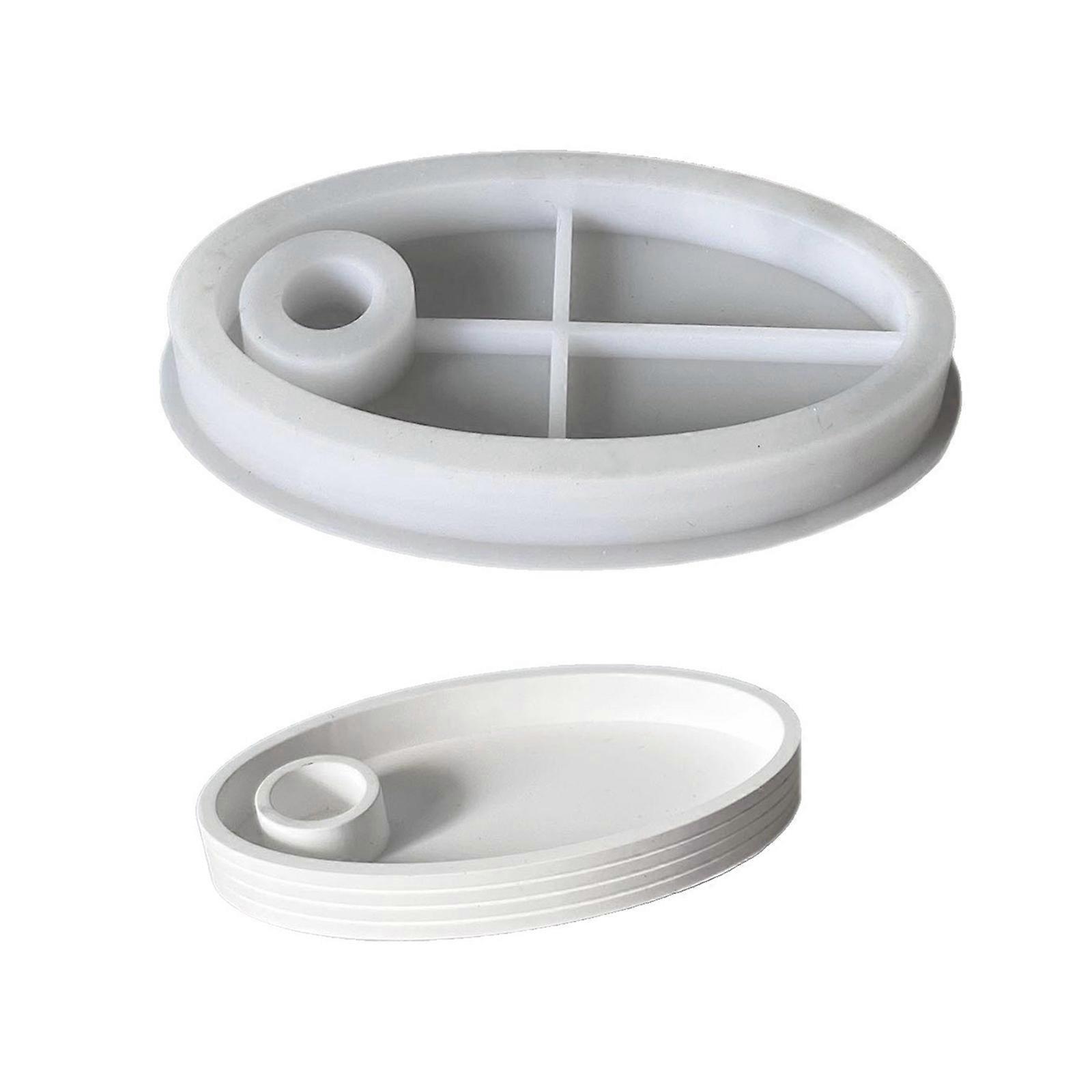 Artistic Oval Candle Holder Silicone Mold With Easy Release Design For DIY Creation And Decorative Displays Multicolor
