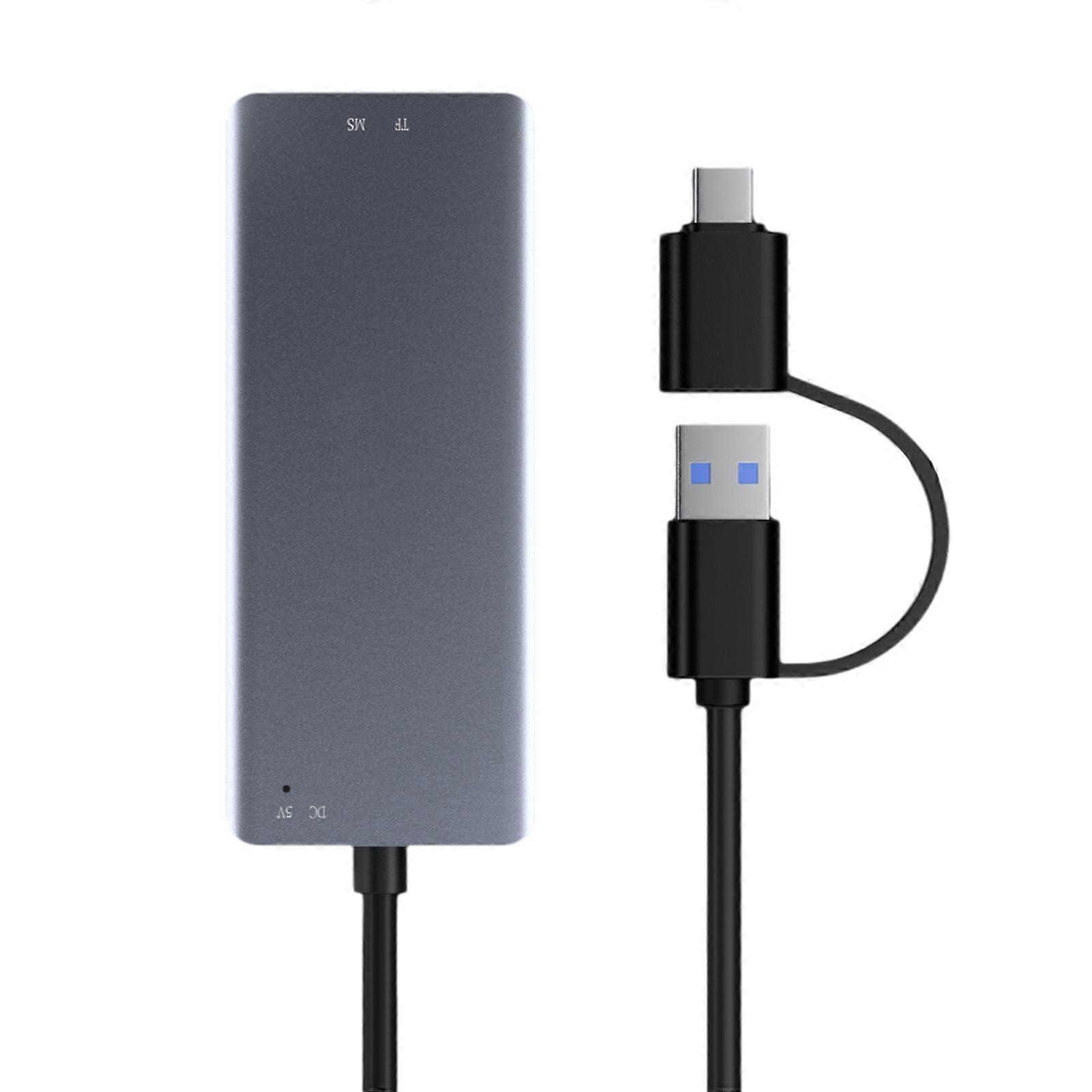 5 in 1 USB3.0/USB C Card Reader MS USB3.0 Memory Card Reader Aluminum Adapter Transfer Connectors For Phone Latop Multicolor