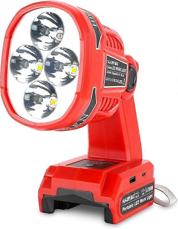 1120LM Cordless Spotlight Flashlight LED Work Light USB Lamp for Milwaukee 18v