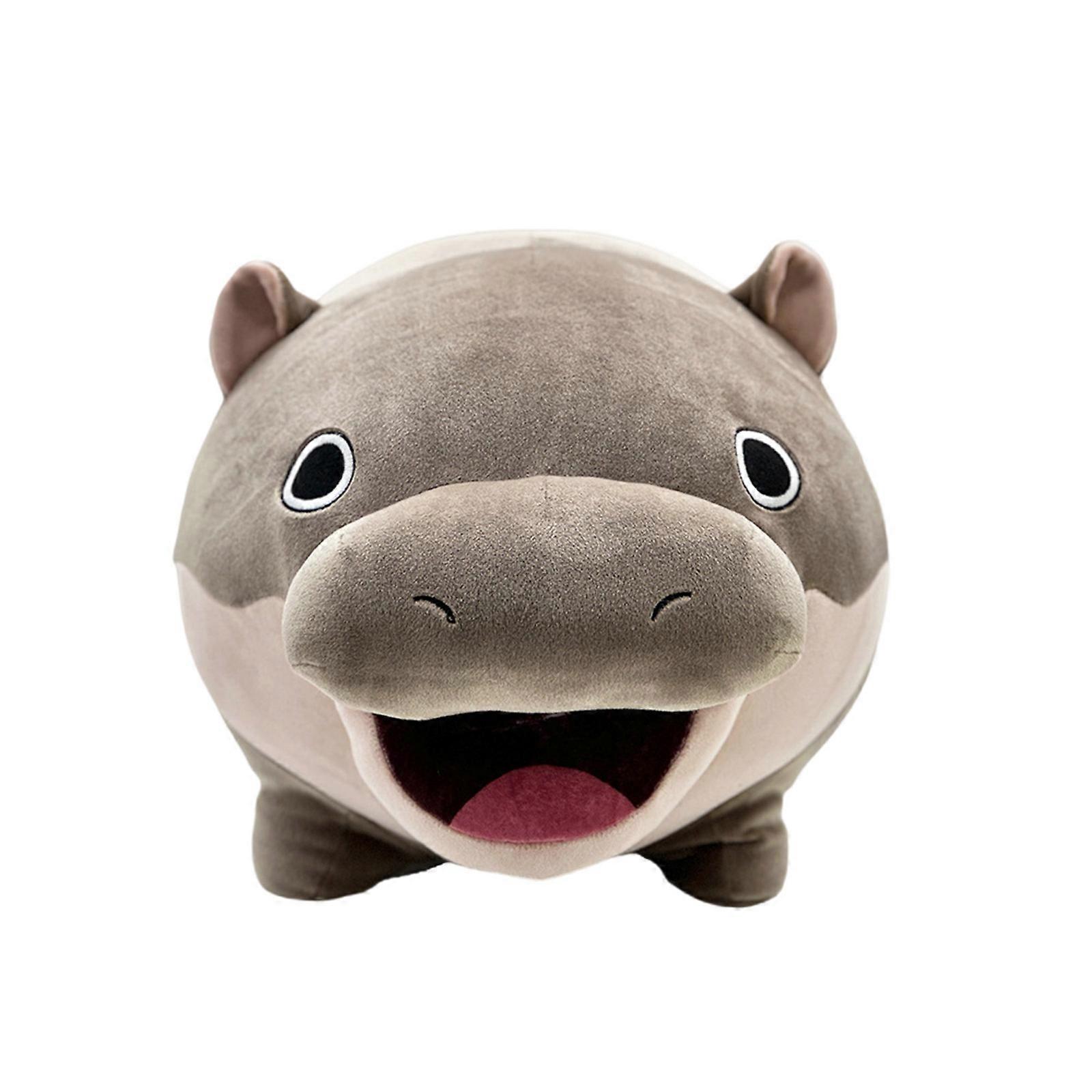 Moo Deng Pygmy Hippopotamus Hippoes Plushes Toy Soft and Cuddly Stuffeds Animal Pillow for Kids and Adults  S
