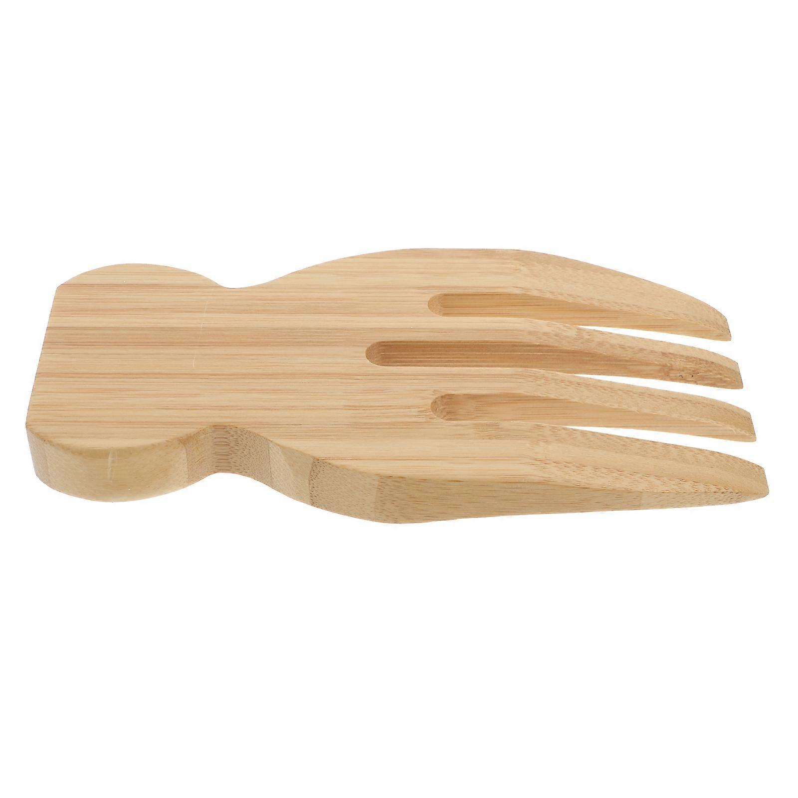 1Pc Durable Bamboo Cookware Fork Non-stick Cooking Utensil Salad Tools