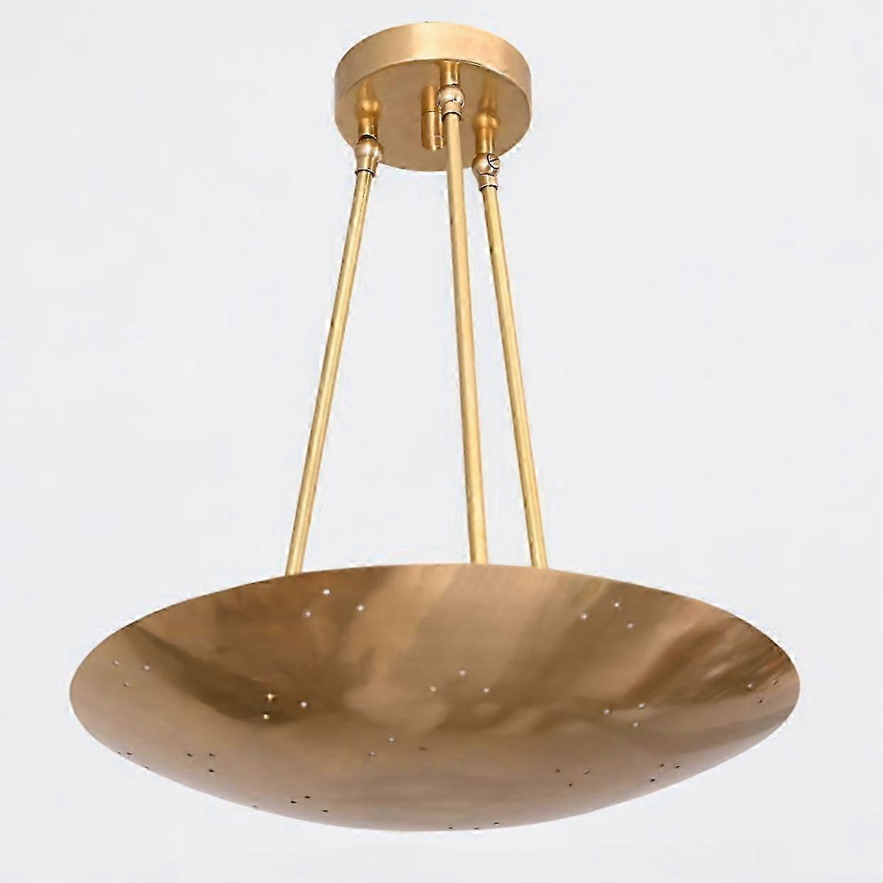 3-Light Dome Brass Sputnik Chandelier With Modern, Luxurious Design
