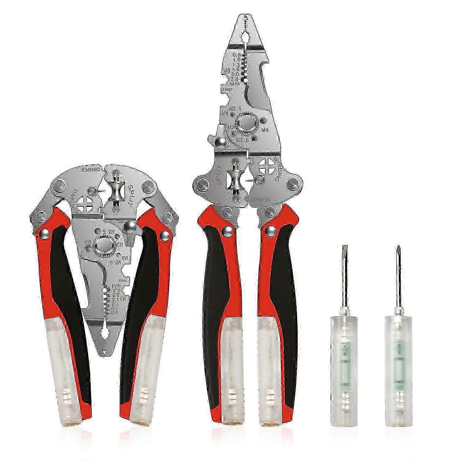 Folding Stylus Screwdriver Wire Stripper, Tuvilo Electrical Pliers