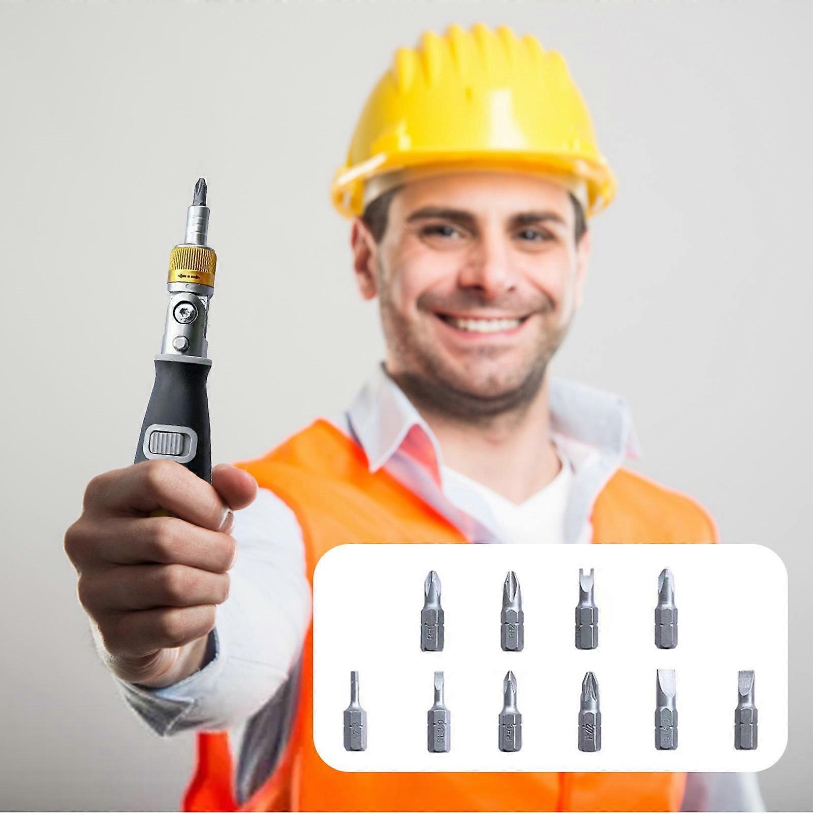 10-in-1 Multi-Angle Screwdriver with 180° Rotation, Compatible with Various Screws – Solves Most Assembly/Disassembly Problems