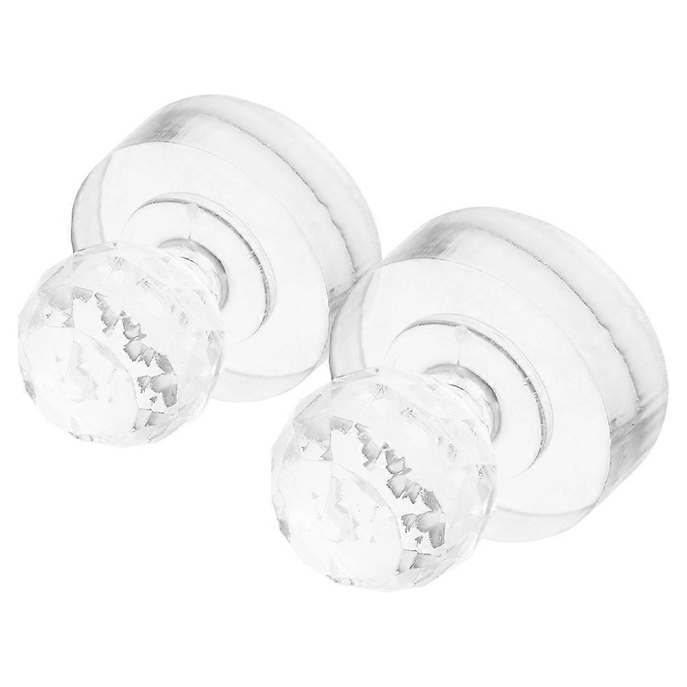 Makeup Use Blusher Press Stamp Tool 2Pcs Transparent Acrylic Cosmetic Mold