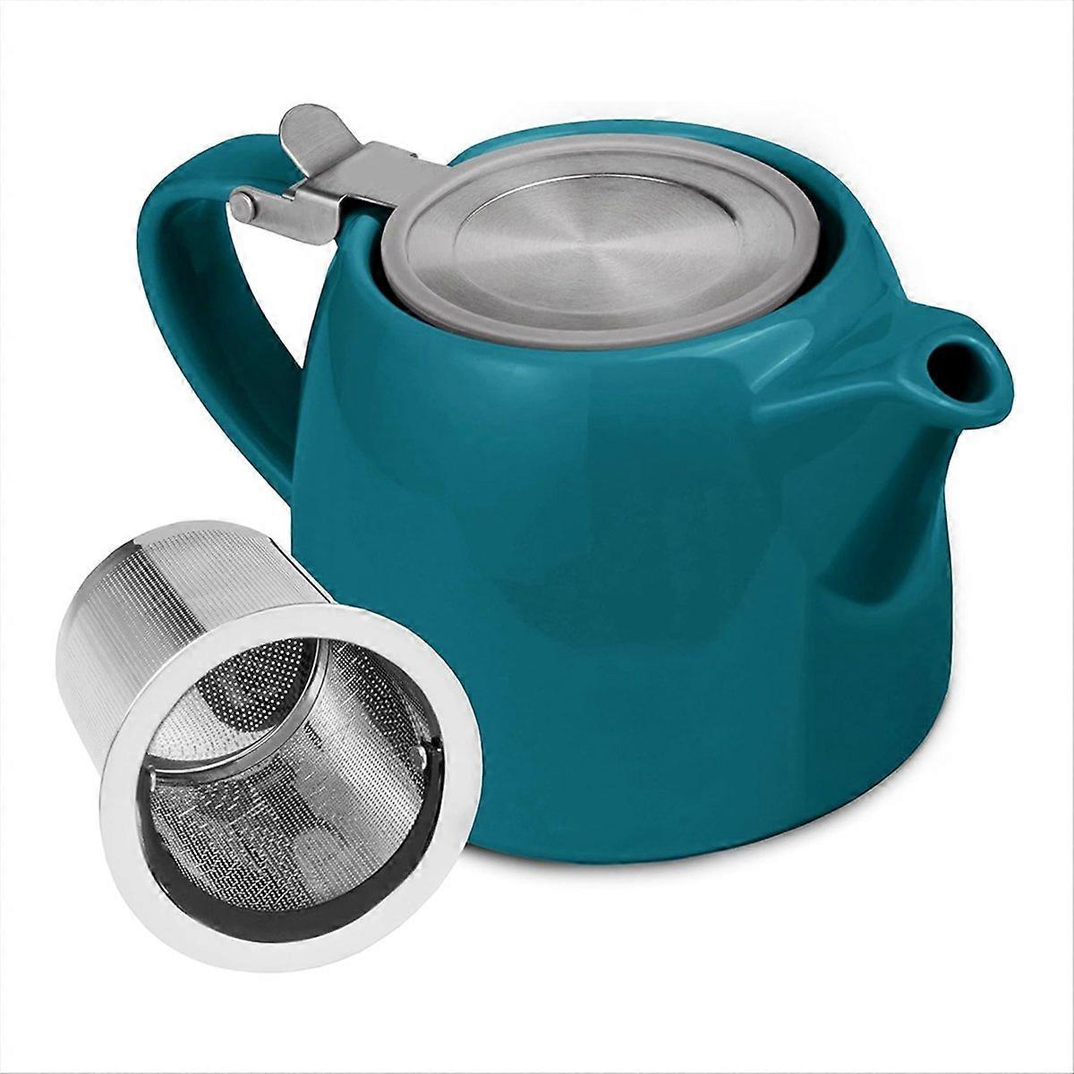 Ceramic Teapot with Tea Infuser Tea Pot for Loose Leaf Tea,B