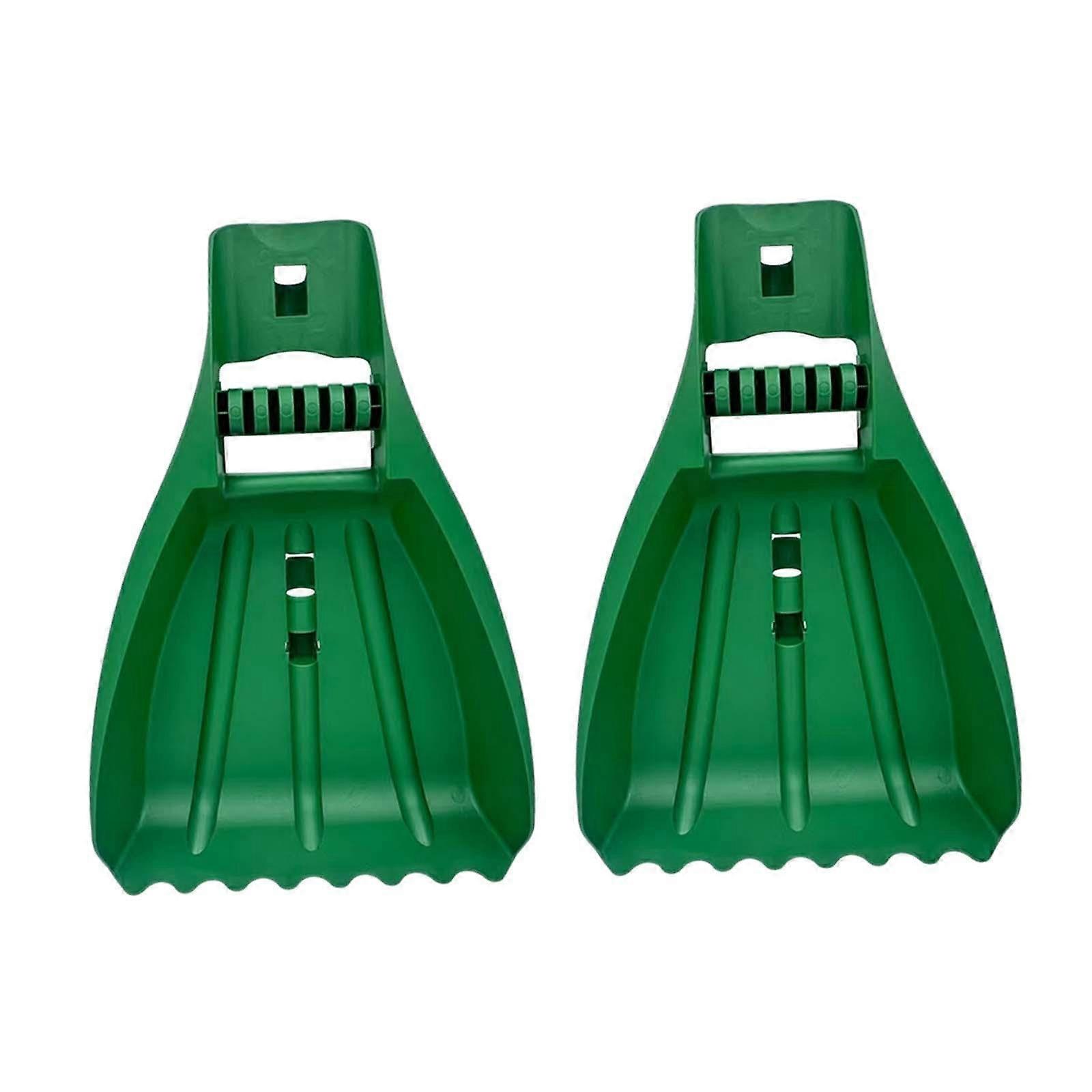 Leaf Rake with Ergonomic Handle Grip, 2 Pack Garden Rake for Lawn and Yard Cleanup