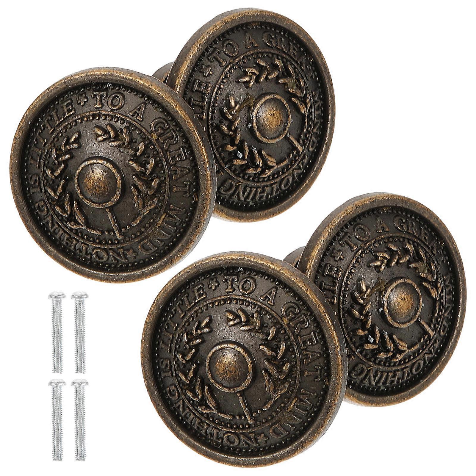 4pcs Dresser Knobs Cabinet Drawer Handles Furniture Metal Pulls Vintage Door Knobs