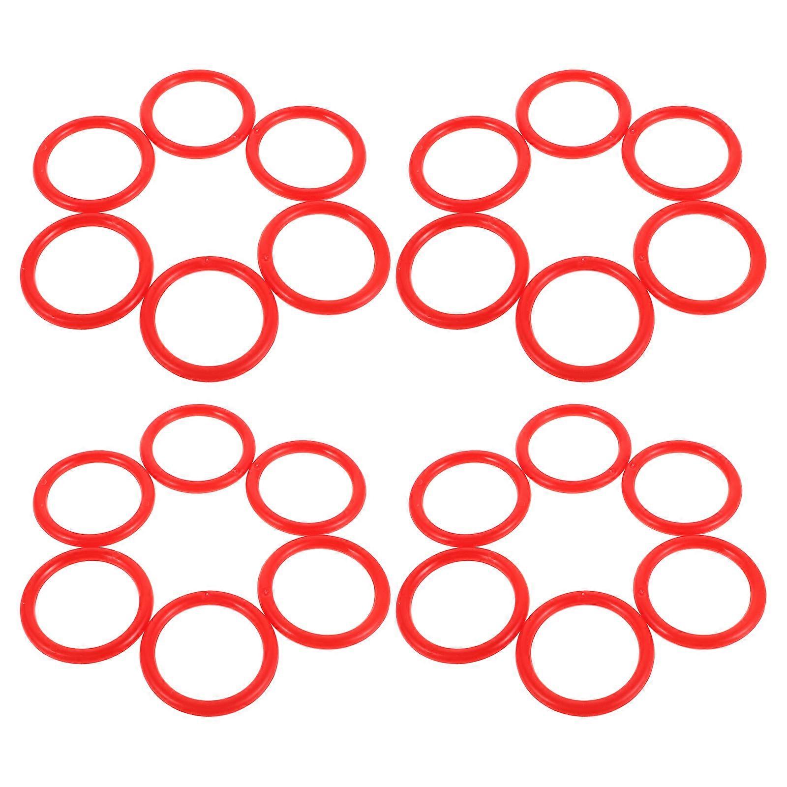 60Pcs Mini Carnival Rings Plastic Toy for Ring Toss Game Fun