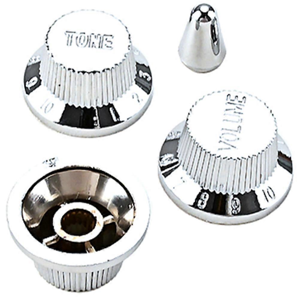 Guitar Volume Control Knobs For Musicians With Square Shape And Silver Color Designed For Music Performance 2 Sets