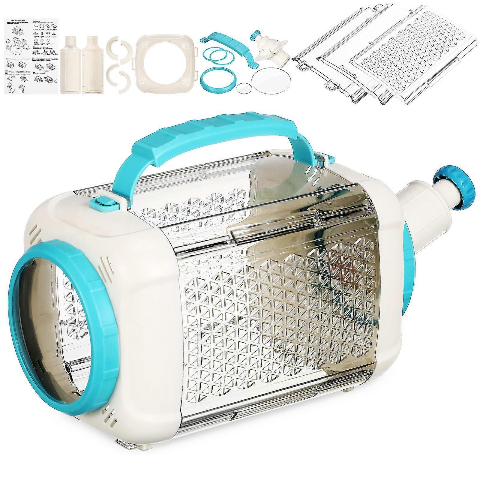 Plastic Insect Magnifier Box for Bug Viewing 3Pcs Sky-Blue Observation Case