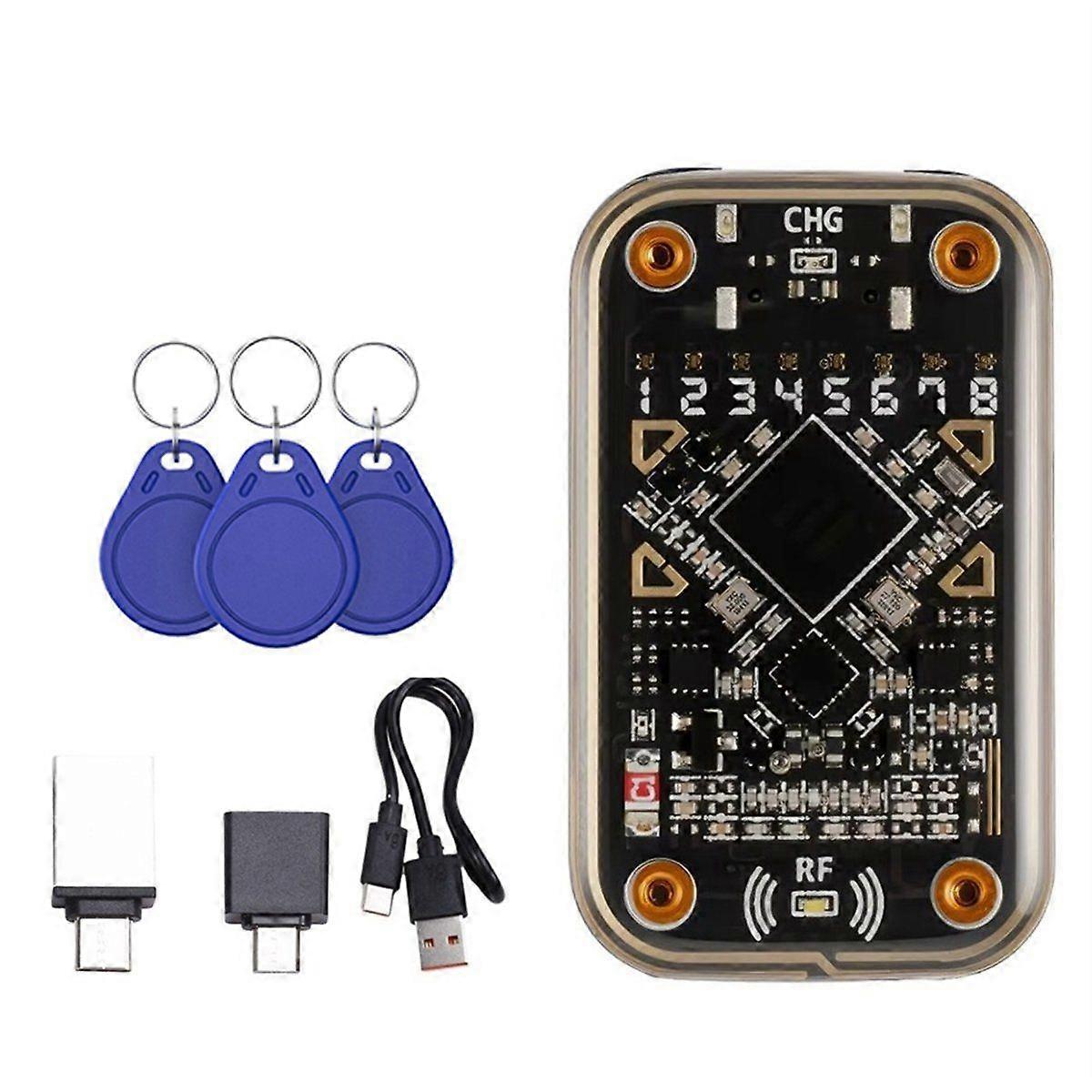 Chameleon Ultra Contactless Smart Card Emulator RFID Smart Chip Reader+3xUID Keychain Compliant to NFC Read Writer