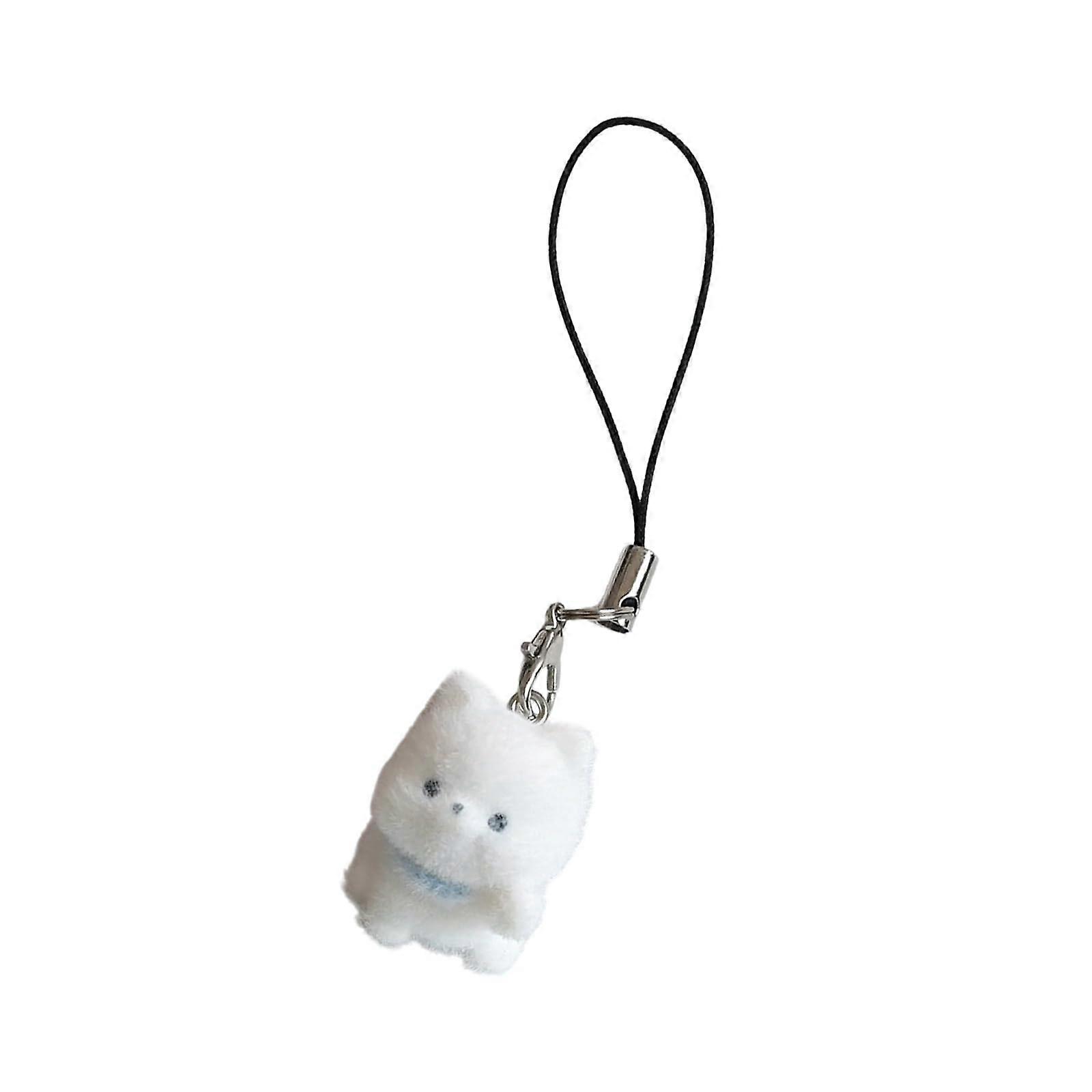 Dog Phone Charm with Realistic Puppy Texture, Durable Resin Keychain for Bags and Phones